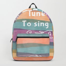 Tune my Heart Backpack | Watercolor, Tossingthygrace, Inspirationalcanvas, Tunemyheart, Christianart, Grace, Watercolormurals, Painting, Typography, Godsgrace 