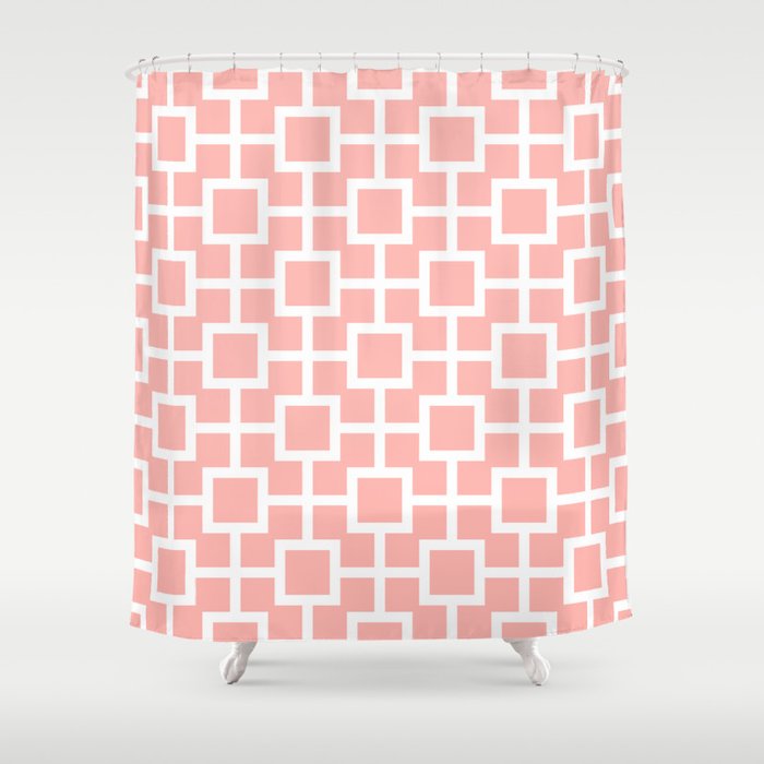 Classic Hollywood Regency Pattern 221 Peach Shower Curtain by Tony