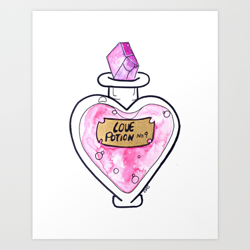 Love potion Number 9 Art Print by BiasedArt | Society6