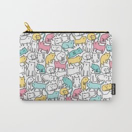 Cute kitties. Cats pattern. Carry-All Pouch | Digital, Curated, Cats, Kittie, Cat, Kitten, Vector, Pet, Sketch, Pets 