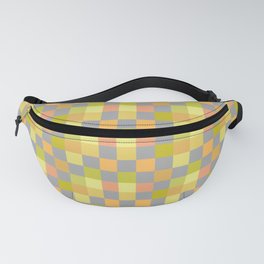 Yellow and Orange Tile Square Pattern Fanny Pack