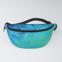 TRUE REFLECTION - Ocean Water Waves Ripple Light Impressionist Bright Colors Ombre Painting Fanny Pack