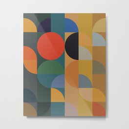 Sail Metal Print | Geometric, Circle, Contemporary, Art, Colorful, Midcentury, Rainbow, Retro, Bold, Digital 