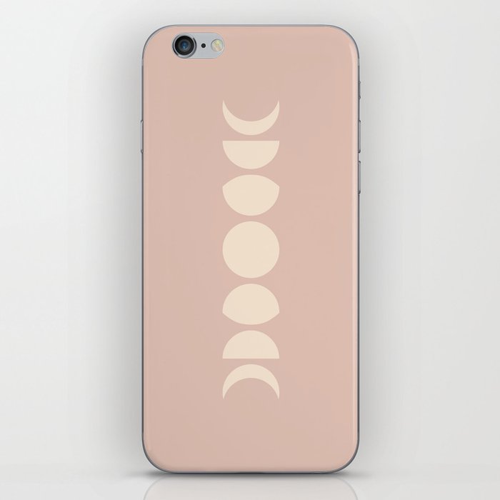 Minimal Moon Phases - Desert Rose iPhone Skin | Graphic-design, Boho, Bohemian, Vintage, Pastel, Pink, Minimal, Minimalism, Minimalist, Moon