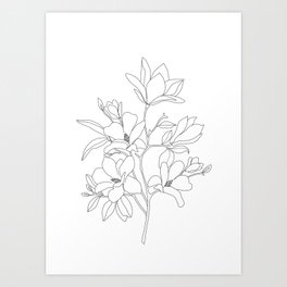 Flower Line Art Prints For Any Decor Style Society6