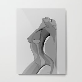 Gray Nudity Metal Print