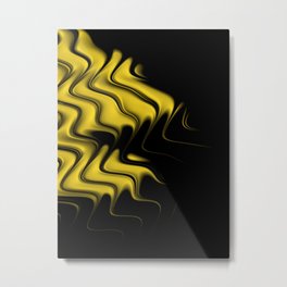 yellow and black abstract Metal Print | Midern, Abstract, Graphicdesign, Mixteca, Flow, Duotone, Poster, Yellow, Digital, Black 
