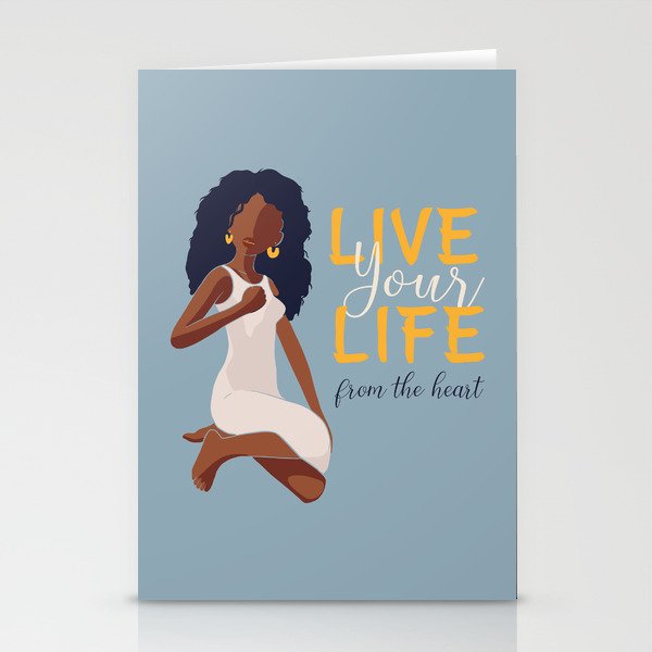 Live Your Life From The Heart Stationery Cards