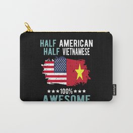 Half American Half Vietnamese Carry-All Pouch | Vietnamese, Vietnamflag, Vietnamorigin, Vietnameseflag, Vietnamsaying, Vietnamesemother, Vietnamesedad, Proudvietnamese, Vietnamparent, Graphicdesign 