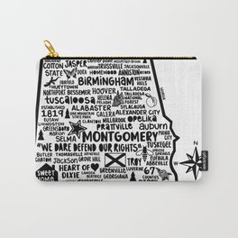 Alabama Map Carry-All Pouch