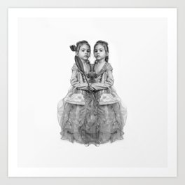 Sisters Twins Art Print