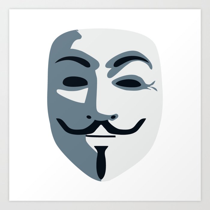 Anonymous Mask Society6 Decor Buyart Artprint Art Print By Lyovajan Society6