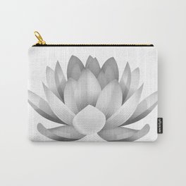 black and white lotus Carry-All Pouch