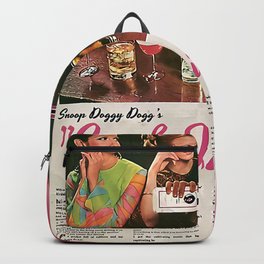 Gin & Juice  Backpack | Graphite, Ink, Vintage, Stencil, Vector, Graphicdesign, Pattern, Digital, Acrylic, Black And White 