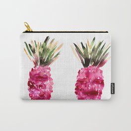 Twin pink pineapples watercolor Carry-All Pouch | Pineapple, Painting, Pineapples, Tropic, Fun, Sisters, Pink, Paintedpineapple, Twin, Watercolor 