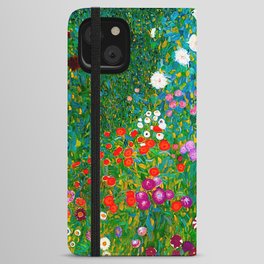 Gustav Klimt - Flower Garden iPhone Wallet Case