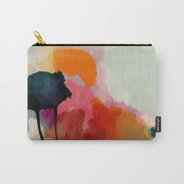 paysage abstract Carry-All Pouch | Tree, Pink, Watercolor, Interior, Acrylic, Pine, Tan, Morning, Curated, Landscape 