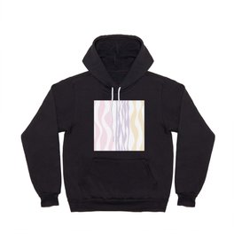 Ebb and Flow - Pastel Pink, Yellow and Purple Hoody | Water, Digital, Soft, Laec, Pastel, Graphicdesign, Abstract, River, Stripes, Striped 