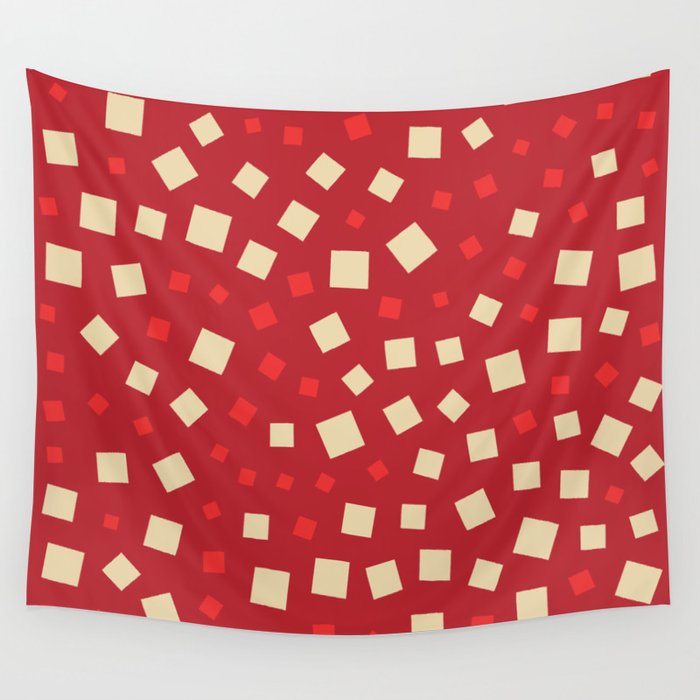 Simple Squares Holiday Cheer Print Wall Tapestry by PatternPrint  Society6
