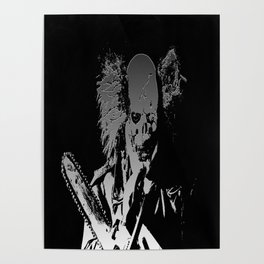 Killer Clown on the Loose Black and White Poster