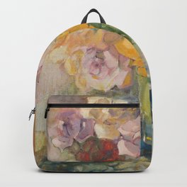 ROSES Backpack | Flores, Oilpaint, Pilarvazquez, Colorful, Roses, Unique, Corloful, Rosas, Painting, Flowers 