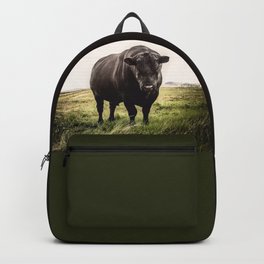 Big Black Angus Bull Backpack | Farmandranch, Prairie, Bull, Blackangus, Cowart, Photo, Cattle, Montana, Color 