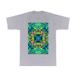 kaleidoscope Crystal Abstract G116 T Shirt | Jewel, Gemstone, Graphicdesign, Digital, Pattern, Blue, Gem, Abstract, Precious, Red 