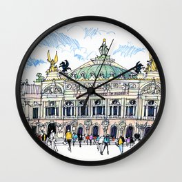 Palais Garnier, Paris Wall Clock | Sketch, Urbansketch, Sketchbook, Operahouse, Travell, Palaisgarnier, Jamesrichards, Watercolor, Ink, Streetart 