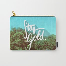 Stay Gold Carry-All Pouch | Typography, Mixed Media, Nature, Digital 