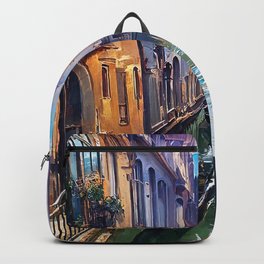 Venezia, Italian Panorama Backpack | Cityscape, Venezia, Painting, Italian, Landscape, Gondola, Italy, Romantic, Canal, Europe 
