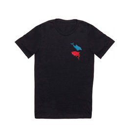 Blue Dolphin and Red Shark Olympic T Shirt | Harukananase, Comic, Pattern, Nanaseharuka, Illustration, Matsuokarin, Painting, Digital, Rinmatsuoka, Harurin 