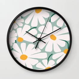 Daisy fresh Wall Clock | Flower, 60S, Power, Drawing, Flowers, Floral, Nature, Retro, Digital, Happy 