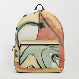 Golden Abstract with black lines Backpack | Abstract, Beautiful, Colorblobs, Inspiring, Desertcolors, Loose, Sunny, Yellow, Orange, Warmcolors 