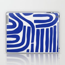 S and U Laptop & iPad Skin | Scandinavian, Pattern, Blueart, Graphicdesign, Monochrome, Abstractblue, Abstract, Curated, Stripe, Minimalblue 