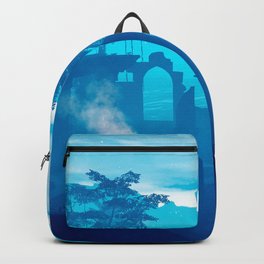 Blue Desert 3D Oasis Backpack