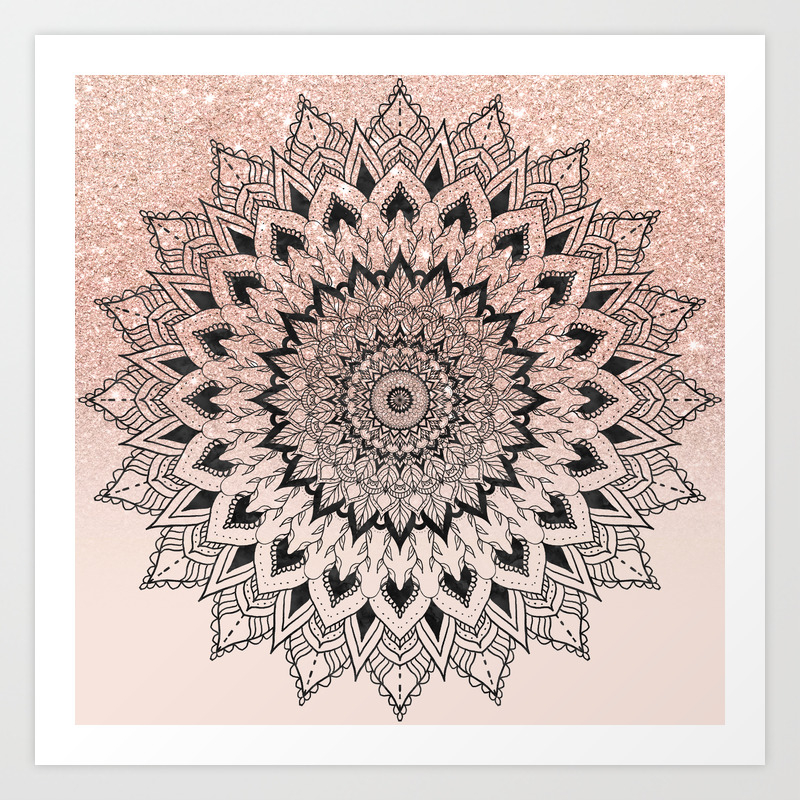 Rose Gold Pastel Galaxy Ombre Background