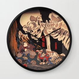 Takiyasha the Witch and the Skeleton Spectre, by Utagawa Kuniyoshi Wall Clock | Gashadokuro, Drawing, Spirits, Ghosts, Ghostsofjapan, Monsters, Skeleton, Japaneseghosts, Vintage, Illustration 