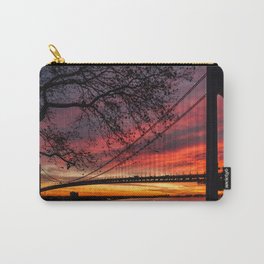 Sunrise at the Bridge Carry-All Pouch | Morning, Seansweeney, Verrazanobridge, Photo, Goodmorning, Newyork, Color, Bridge, Digital, Brooklyn 