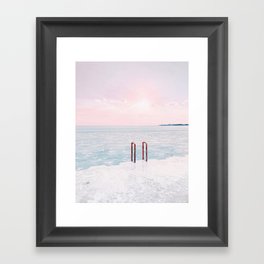 Lake Michigan Sunrise, Chicago Gerahmter Kunstdruck | Photo, Frozen, Midwest, Winter, Chicago, Sunrise, Pastels 