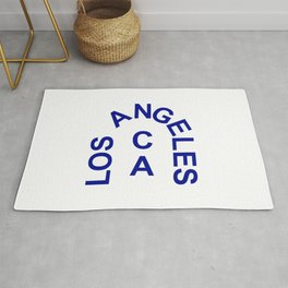 Los Angeles Arch Rug | La, Print, Echopark, Cityofangels, Trendy, Typography, California, Westcoast, 80S, Retro 