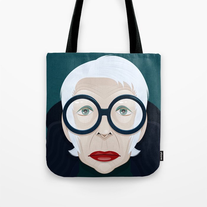Iris Apfel Tote Bag | Movies-tv, Illustration, People, Vector