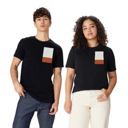 Boho Terracotta & Beige Color Block T Shirt