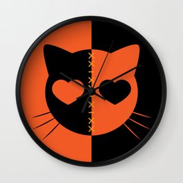 Halloween Cat  Wall Clock