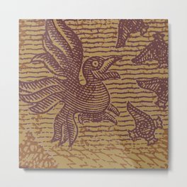 Peso Bird Metal Print | Unique, Design, Money, Aztec, Lines, Gold, Drawing, Lineart, Coolprints, Bird 