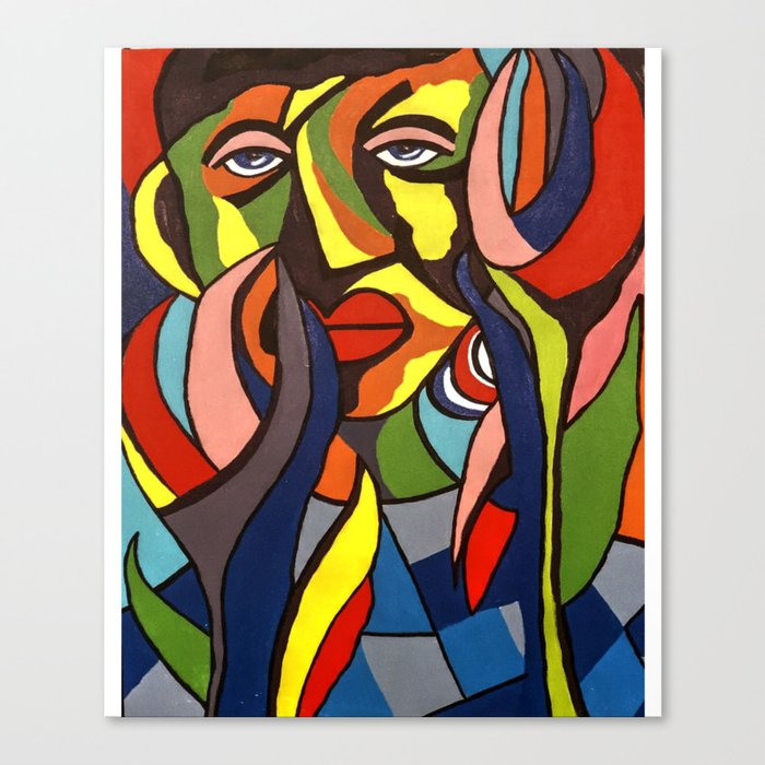 African Traditional Tribal Women Abstract Art Canvas Painting