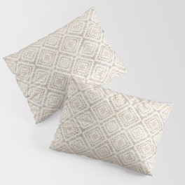 White Farmhouse Rustic Vintage Geometric Moroccan Fabric Style Pillow Sham