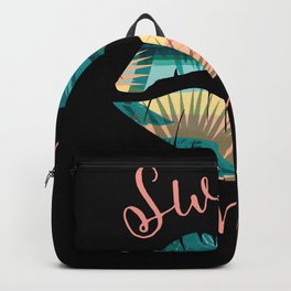 Sweet Summer Muah Backpack | Chic, Waves, Ducklips, Lip, Lipgloss, Kiss, Summer, Surf, Mouth, Girlpower 