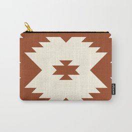 Thrace in Rust Carry-All Pouch | Southwestern, Graphicdesign, Pattern, Tribal, Geometric, Vector, Print, Boho, Cream, Digital 