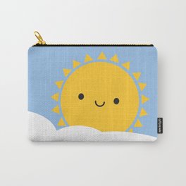 Good Morning Sunshine Carry-All Pouch | Vector, Digital, Clouds, Nursery, Sunshine, Happy, Nature, Sun, Cute, Illustration 