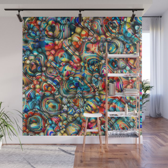 Colorful 3d Abstract Wall Mural By Perkinsdesigns Society6